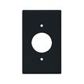 Product Image of Power Outlet And Locking, Black, 1.40" Hole Cutout, Polycarbonate, Single- Gang, Mid-Size, PJ7BK