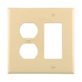 Product Image of Combination Wallplate, Wallplate 2G Dup/Deco Combo Poly Mid Iv, PJ826V-SP-L
