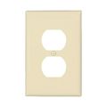 Product Image of Mid-Size Duplex Receptacle Wallplate, Almond, Power Outlet, Polycarbonate, 1, Mid-Size, PJ8A