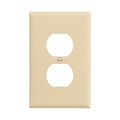 Product Image of Duplex Receptacle Wallplate, Ivory, Duplex Receptacle Cutout, Single-Gang, Mid-Size, PJ8V