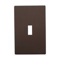 Product Image of Screwless Wallplate, Screwless, Brown, Toggle Cutout, Polycarbonate, Single- Gang, Mid-Size, PJS1B