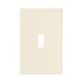 Product Image of Screwless Wallplate, Screwless, Lt. Almond, Toggle Cutout, Polycarbonate, Single- Gang, Mid-Size, PJS1LA
