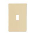 Product Image of Screwless Wallplate, Screwless, Ivory, Toggle Cutout, Polycarbonate, Single- Gang, Mid-Size, PJS1V