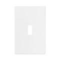Product Image of Screwless Wallplate, Screwless, White, Toggle Cutout, Polycarbonate, Single- Gang, Mid-Size, PJS1W