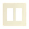 Product Image of Screwless Wallplate, Screwless, Lt. Almond, Decorator Cutout, Polycarbonate, 2- Gang, Mid-Size, PJS262LA