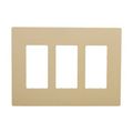 Product Image of Screwless Wallplate, Screwless, Ivory, Decorator Cutout, Polycarbonate, 3- Gang, Mid-Size, PJS263V
