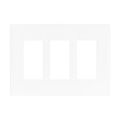 Product Image of Screwless Wallplate, Screwless, White, Decorator Cutout, Polycarbonate, 3- Gang, Mid-Size, PJS263W