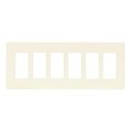 Product Image of Screwless Wallplate, Screwless, Lt. Almond, Decorator Cutout, Polycarbonate, 6-Gang, Mid-Size, PJS266LA