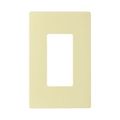 Product Image of Screwless Wallplate, Screwless, Almond, Decorator Cutout, Polycarbonate, Single- Gang, Mid-Size, PJS26A
