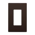 Product Image of Screwless Wallplate, Screwless, Brown, Decorator Cutout, Polycarbonate, Single- Gang, Mid-Size, PJS26B