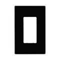 Product Image of Screwless Wallplate, Screwless, Black, Decorator Cutout, Polycarbonate, Single- Gang, Mid-Size, PJS26BK