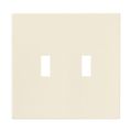 Product Image of Screwless Wallplate, Screwless, Almond, Toggle Cutout, Polycarbonate, 02- Gang, Mid-Size, PJS2LA2