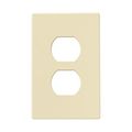 Product Image of Screwless Wallplate, Screwless, Almond, Duplex Receptacle Cutout, Single-Gang, Mid-Size, PJS8A
