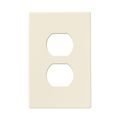 Product Image of Screwless Wallplate, Screwless, Lt. Almond, Duplex Receptacle Cutout, Single-Gang, Mid-Size, PJS8LA