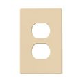 Product Image of Screwless Wallplate, Screwless, Ivory, Duplex Receptacle Cutout, Polycarbonate, Single-Gang, PJS8V