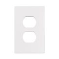 Product Image of Mid-Size Screwless Wallplate, White, Standard Receptacle, Polycarbonate, 1, Mid-Size, PJS8W