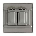Product Image of Oversize Duplex Receptacle Cover, Self-Closing, Surface Mount, Gray, Wet, 1-Gang, S1954