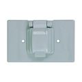 Product Image of Non-Metallic Single Receptacle Cover, Stay-Open, Surface Mount, Gray, Single Receptacle, 1-Gang, S1961
