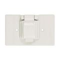 Product Image of Non-Metallic Single Receptacle Cover, Stay-Open, Surface Mount, White, Single Receptacle, 1-Gang, S1961W-SP