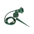 Product Image of Lampholder, Weatherproof, 6' Cord, 18-2 Spt-1 Polarized Cord Type, Green, Thermoset, 120V, 150W, S591