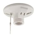 Product Image of Lampholder w/ Outlet Pull Chain, 15A, #14-10Awg, White, 2-Piece, Thermoset, 1-15P, 250V, 660W, S860W-SP