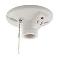 Product Image of Lampholder w/ Outlet Pull Chain, 15A, #14-10Awg, White, 2-Piece, Thermoset, 250V, 660W, S865W-SP