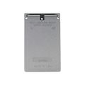 Product Image of Metal Gfci Or Decorator Cover, Self-Closing, Surface Mount, Gray, Wet, 1-Gang, Vertical, S966-SP
