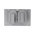 Product Image of 2 Lid Duplex Receptacle Cover, (2) Self-Closing Lids, Surface Mount, Gray, 1-Gang, S989-SP