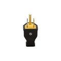 Product Image of Straight Blade Plug, #14 Awg 15A 125V, Black, Impact-Resistant 5-15P, 2-Pole 3-Wire, SA399