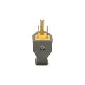 Product Image of Straight Blade Plug, #14 Awg 15A 125V, Gray, Impact-Resistant 5-15P, 2-Pole 3-Wire, SA399G