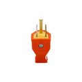 Product Image of Straight Blade Plug, #14 Awg 15A 125V, Orange, Impact-Resistant 5-15P, 2-Pole 3-Wire, SA399O