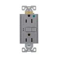 Product Image of Hospital Grade Gfci Receptacle, Nafta Compliant, Self-Test, #14 -10 Awg 15A 125V, Gfci, Gray, SGFH15FGY