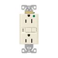 Product Image of Hospital Grade Gfci Receptacle, Self-Test, #14 -10 Awg 15A 125V, Gfci, Light Almond, 2-Pole, SGFH15FLA