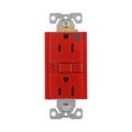 Product Image of Hospital Grade Gfci Receptacle, Nafta Compliant, Self-Test, #14 -10 Awg 15A 125V, Gfci, Red, SGFH15FRD