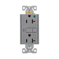 Product Image of Hospital Grade Gfci Receptacle, Nafta Compliant, Self-Test, #14 -10 Awg 20A 125V, Gfci, Gray, SGFH20FGY
