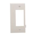 Product Image of Sectional Wallplate, End Piece, White, Decorator Cutout, Polycarbonate, Single- Gang, Mid-Size, STE26W