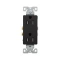 Product Image of Residential Duplex Receptacle, #14-10 Awg 15A 125V, Side & Push, Black, TR1107-9BK