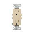 Product Image of Residential Duplex Receptacle, #14-10 Awg 15A 125V, Ivory Auto-Grounding, TR1107-9V