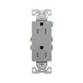 Product Image of Residential Duplex Receptacle, #14-10 Awg 15A 125V, Side & Push, Gray, TR1107GY-BOX