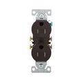 Product Image of Residential Duplex Receptacle, #14-10 Awg 15A 125V, SideAnd Push, Brown, Impact-Resistant, TR270B-BOX