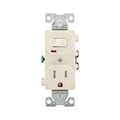 Product Image of Commercial Combo Switch, Neon Pilot, #14-#12 Awg 15A 120V Switch, 125V Recept, Light Almond, TR274LA