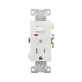 Product Image of Commercial Combo Switch, Auto-Grnd, Neon Pilot, #14-#12 Awg 15A 120V Switch, 125V Recept, White, TR274W