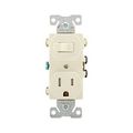 Product Image of Commercial Combo Switch, Auto-Grnd, #14-#12 Awg 15A, 120V Switch, 125V Recept, Almd, 3-Way, TR293A