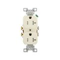 Product Image of Residential Duplex Receptacle, #14-10 Awg 20A 125V, SideWire, Almond, Impact-Resistant, Pvc Body, TR370A-BOX
