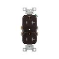 Product Image of Residential Duplex Receptacle, #14-10 Awg 20A 125V, SideWire, Brown, Impact-Resistant, Pvc Body, TR370B-BOX