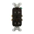 Product Image of Residential Duplex Receptacle, #14-10 Awg 20A 125V, SideWire, Black, Impact-Resistant, Pvc Body, TR370BK-BOX