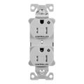 Product Image of Arrow HartIndustrial Duplex Receptacle, Dual Control, #14-10 Awg 15A 125V, Gray, 2-Pole, TR5262CDGY
