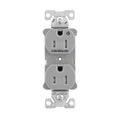 Product Image of Arrow HartIndustrial Duplex Receptacle, Half Control, #14-10 Awg 15A 125V, Gray, 2-Pole, TR5262CHGY