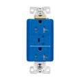 Product Image of Tvss Receptacle, Led Indicat & Alarm, #14-#10 Awg 20A, 840J, 2 Recept, Blue, Brs, Straight Blade, TR5362BLS