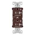 Product Image of Arrow HartIndustrial Duplex Receptacle, Dual Control, #14-10 Awg 20A 125V, Brown, 2-Pole, TR5362CDB